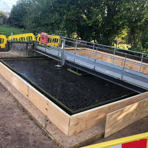 Repairing concrete wall for humes tank